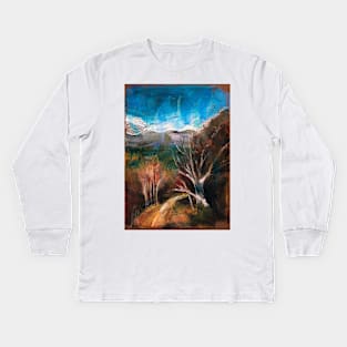 Patagonian Dreams in Pastels Kids Long Sleeve T-Shirt